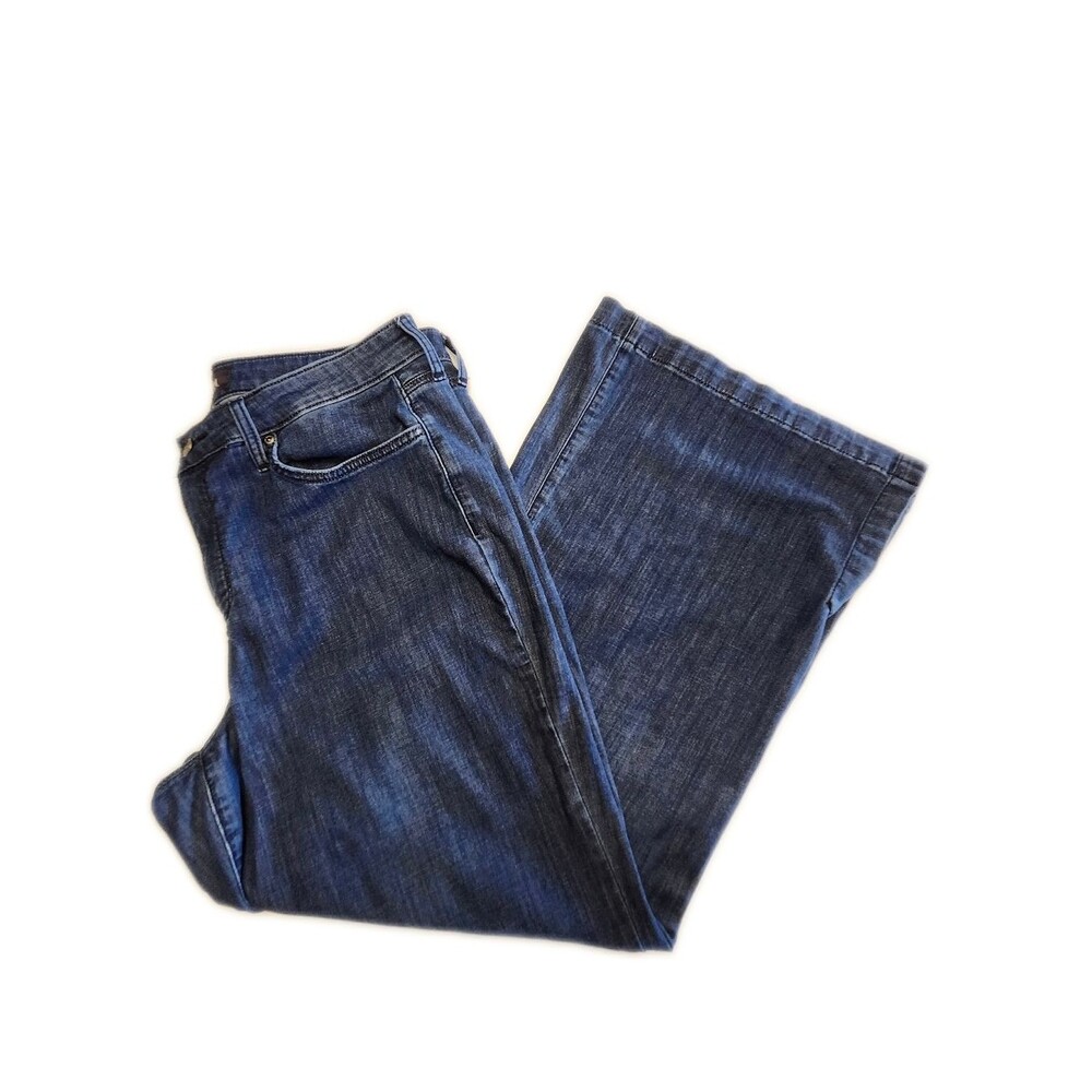 NYDJ (Not Your Daughter's Jeans) Wide Leg Blue "Elegance" Lightweight Jeans, 12